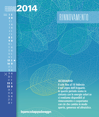 Calendario astrologico 2014 - Mese febbraio - Acquario