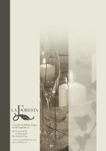 Brochure ristorante La Foresta - pagina retro